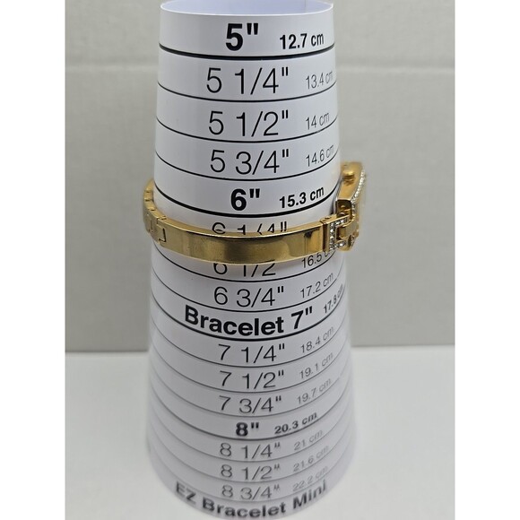 Citizen Eco Drive Gold Tone Crystal Tank Watch Bangle Womens Dress Solar Works main image 11